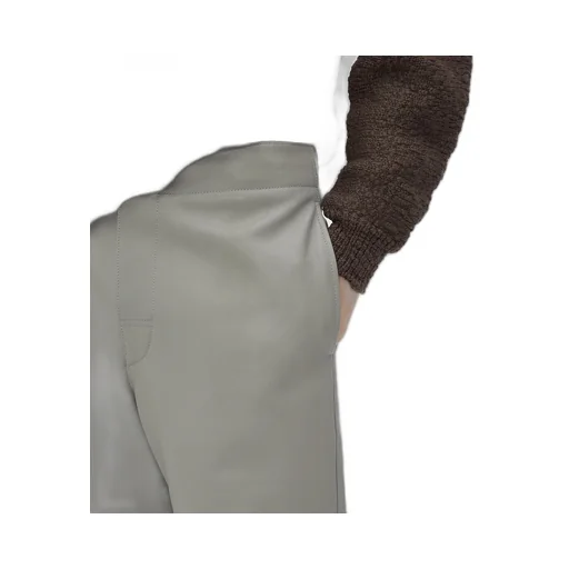 Leather Wide Leg Trousers