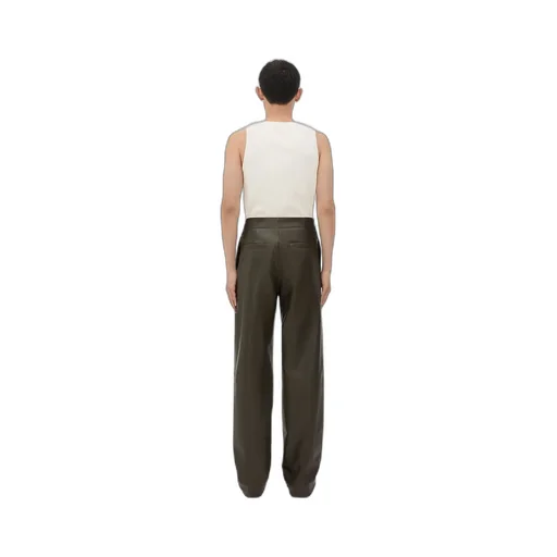 Leather Wide Leg Trousers