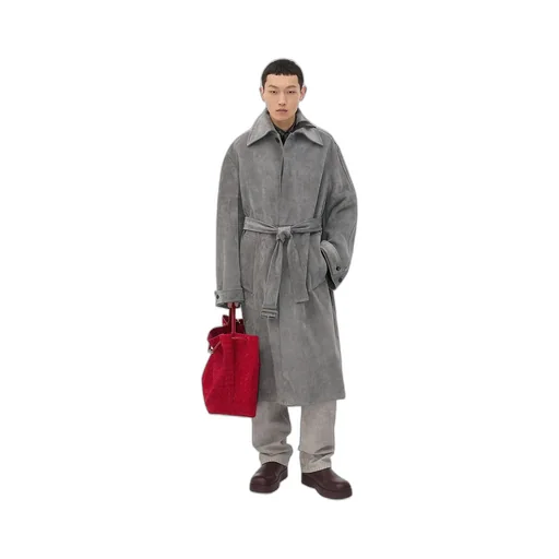 Split Nappa Leather Coat