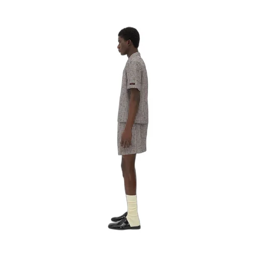 Knotted Viscose Check Shorts
