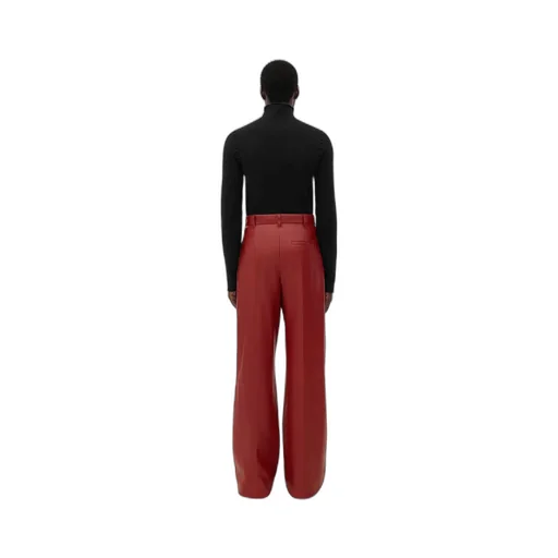 Leather Wide Leg Trousers