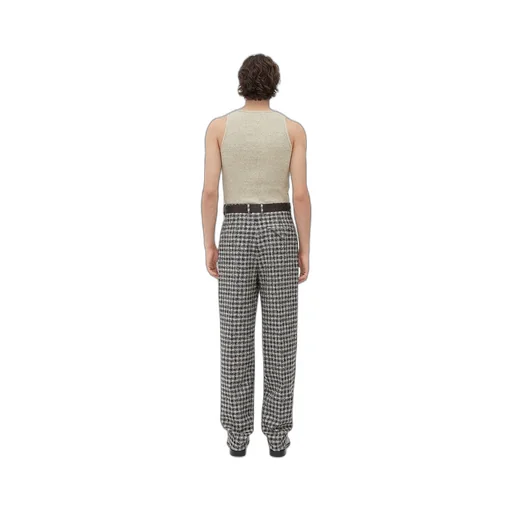 Boucle Gingham Wool Trousers