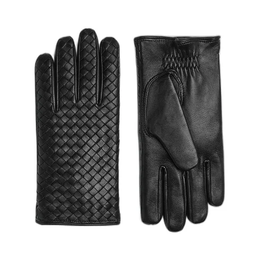 Intrecciato Leather Gloves