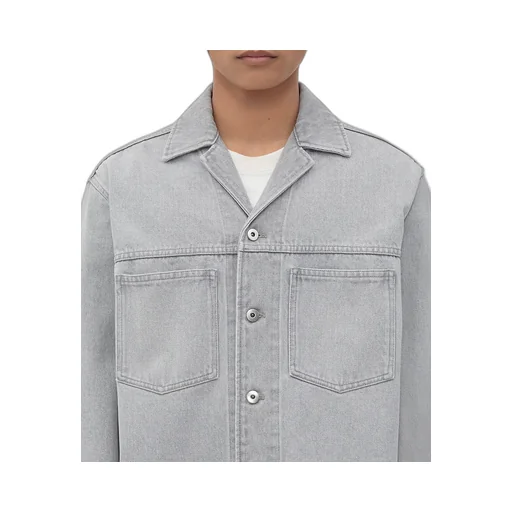 Light Grey Washed Denim Shirt