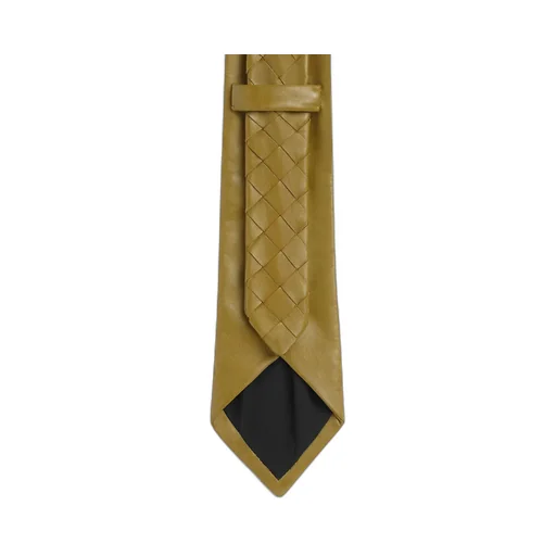 Intrecciato Leather Tie