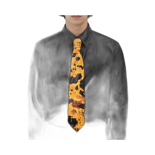 Turtle Shell Printed Leather Tie
