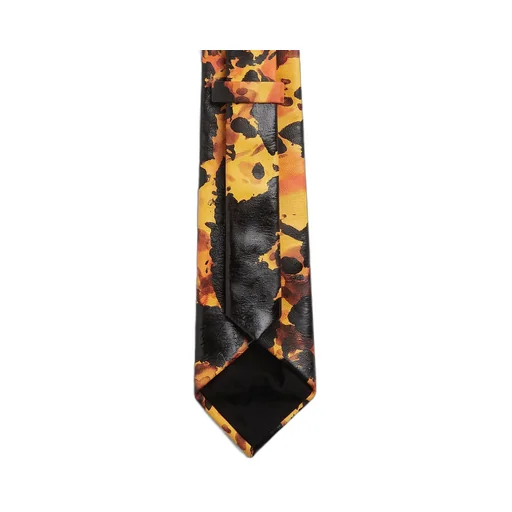 Turtle Shell Printed Leather Tie