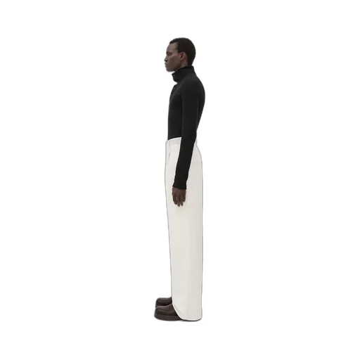 Leather Wide Leg Trousers