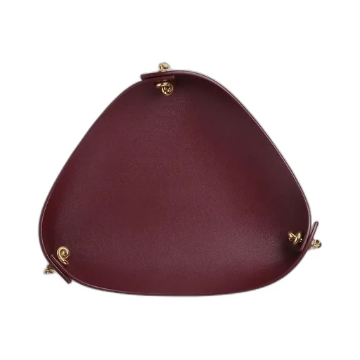 Medium Leather Tray With Metal Knots