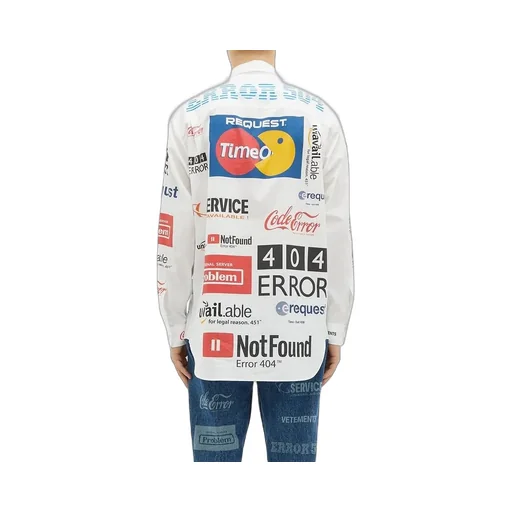 404 error button-up shirt