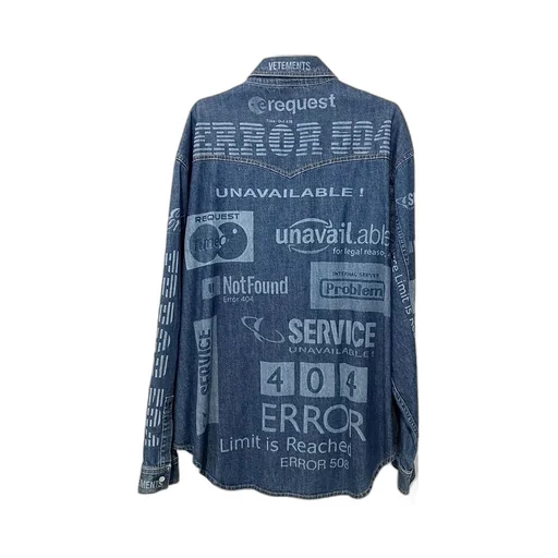 404 error denim shirt