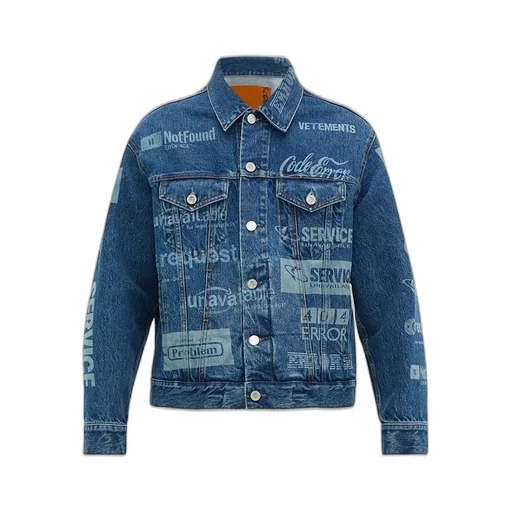 Error-print Denim Jacket