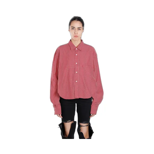 Cut-up Checked Shirt