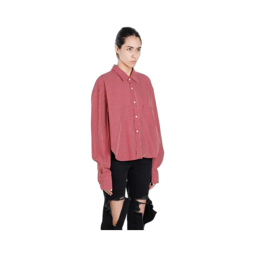 Cut-up Checked Shirt