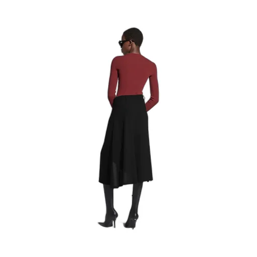 Draped Tailored Skirt