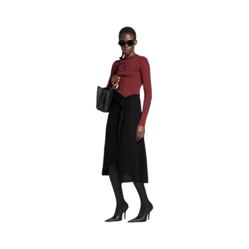 Draped Tailored Skirt