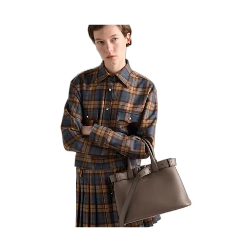 Checked Wool Twill Shirt