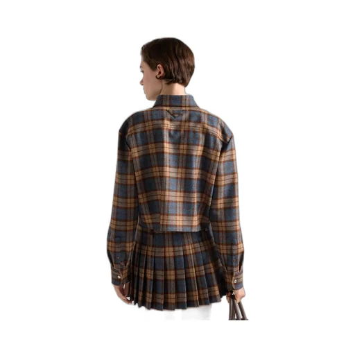 Checked Wool Twill Shirt