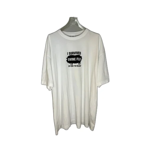 "I survived swine flu" Vegan T-Shirt - Variant