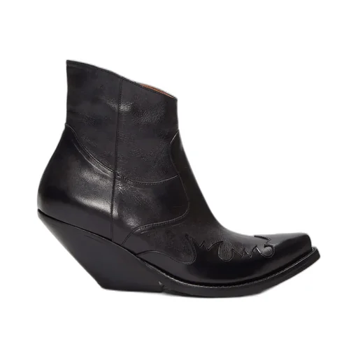 Slanted Heel Western Boots