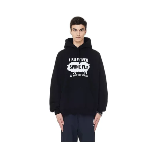 "I survived swine flu" Vegan Hoodie