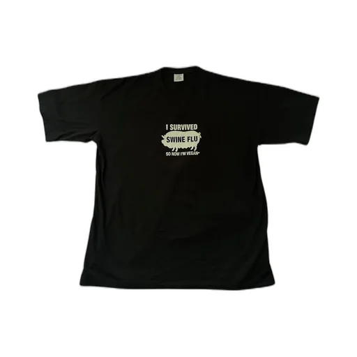 "I survived swine flu" Vegan T-Shirt