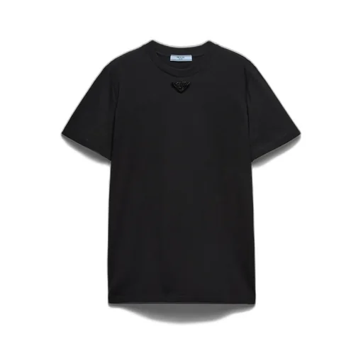 Jersey T-Shirt With Embroidered Triangle