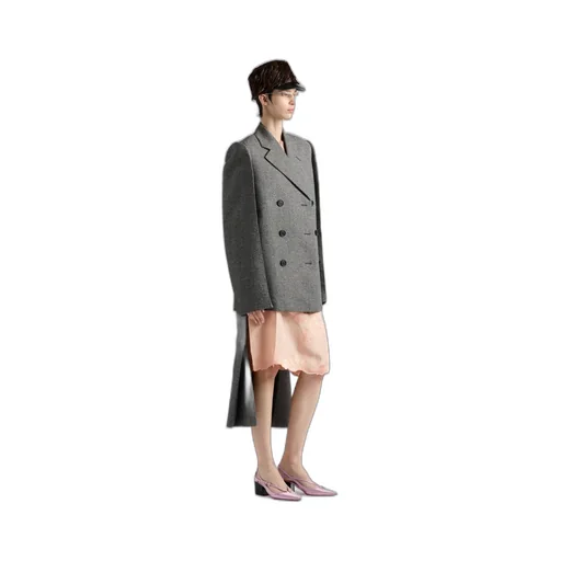 Deconstructed Prince Of Wales Checked Mouliné Wool Midi-Skirt