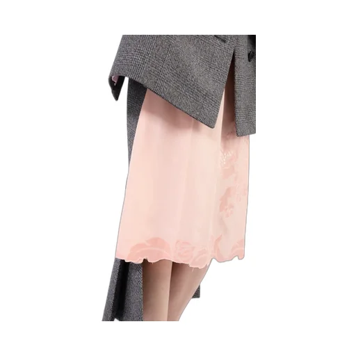 Deconstructed Prince Of Wales Checked Mouliné Wool Midi-Skirt