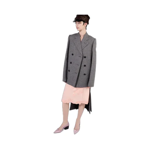Deconstructed Prince Of Wales Checked Mouliné Wool Midi-Skirt