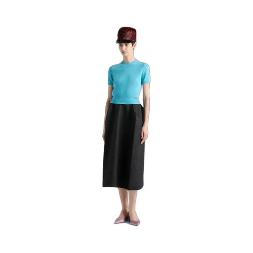 Short-Sleeved Cashmere Sweater