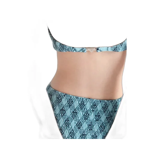 Checked Print Jersey Bikini Bottom