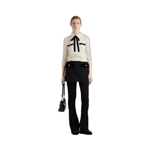 Pleated Sablé Shirt