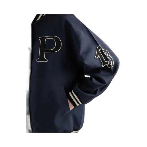 Kid Mohair Bomber Jacket With Patches