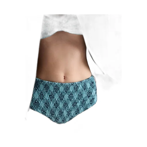 Checked Print Jersey Bikini Bottom