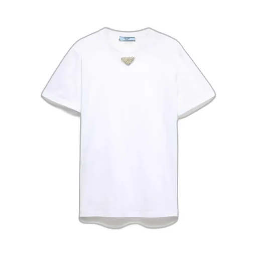 Jersey T-Shirt With Embroidered Triangle