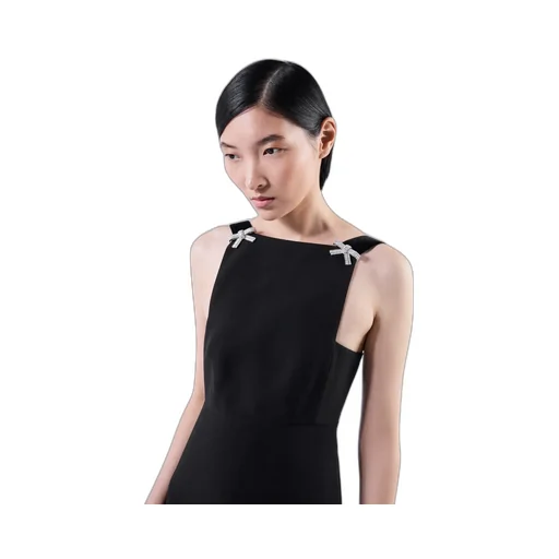 Embroidered Cady Mini-Dress