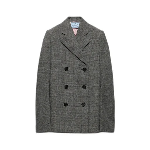 Double-Breasted Prince Of Wales Checked Jacket