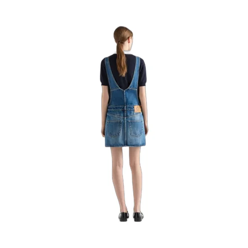 Denim Bib Overall Mini-Dress