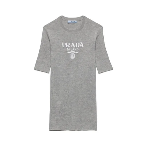 Silk Crew-Neck Sweater With Logo