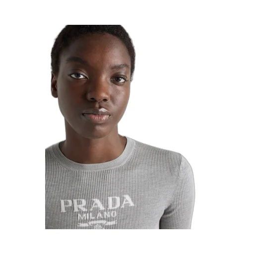 Silk Crew-Neck Sweater With Logo