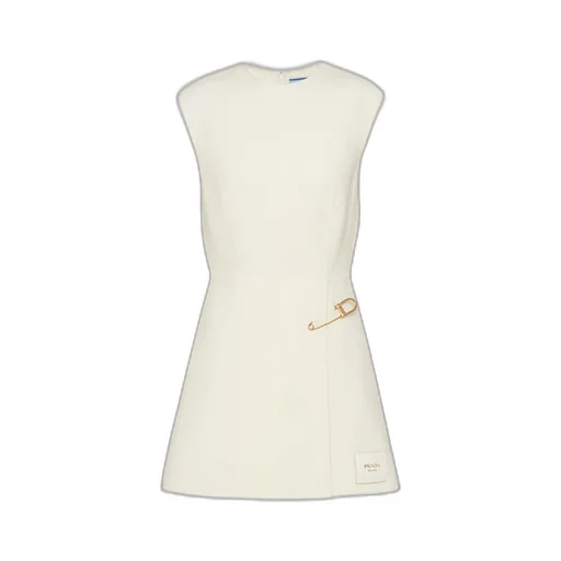 Washed Twill Minidress With Safety Pin
