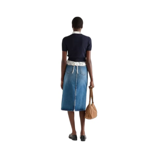 Flared Denim Skirt