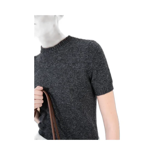Short-Sleeved Cashmere Sweater