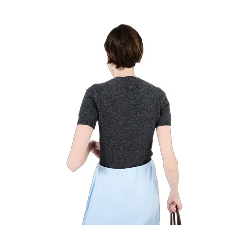 Short-Sleeved Cashmere Sweater