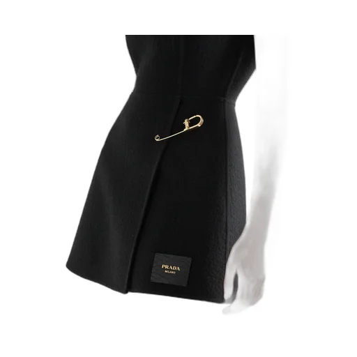 Washed Twill Minidress With Safety Pin