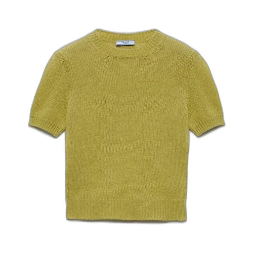 Short-Sleeved Cashmere Sweater