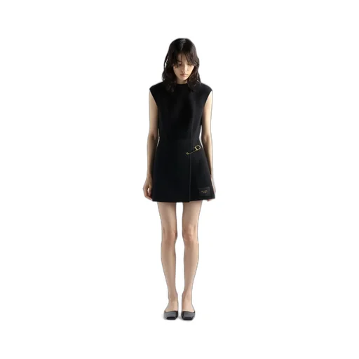 Washed Twill Minidress With Safety Pin