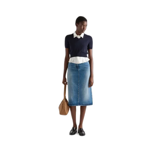 Flared Denim Skirt