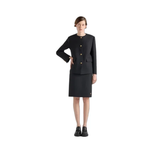 Single-Breasted Tricotine Jacket
